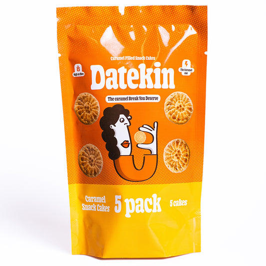 Datekin Caramel Filled Cakes (1 x 5 pack)