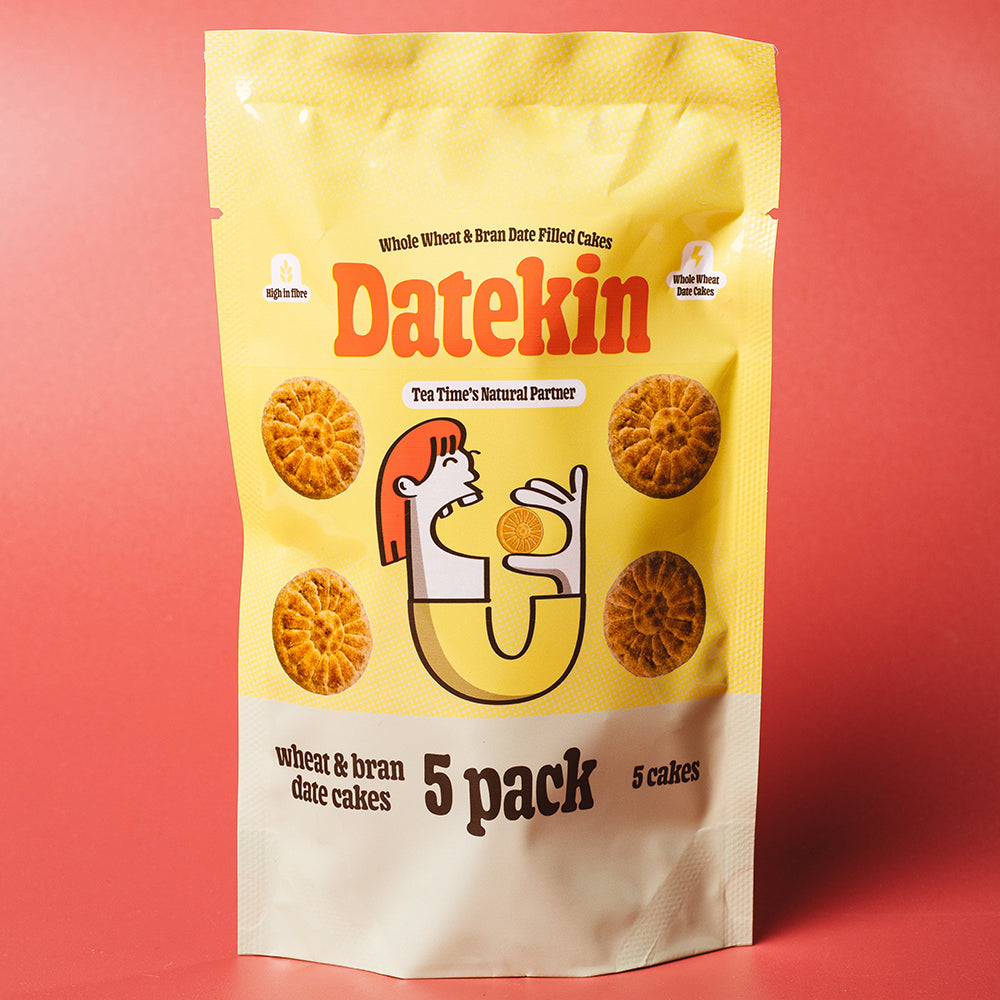 Datekin Date Filled Whole Wheat & Bran Cakes No Added Sugar (12 x 5 Pack)