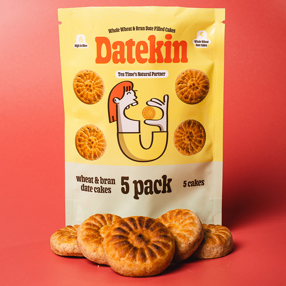Datekin Date Filled Whole Wheat & Bran Cakes No Added Sugar (12 x 5 Pack)