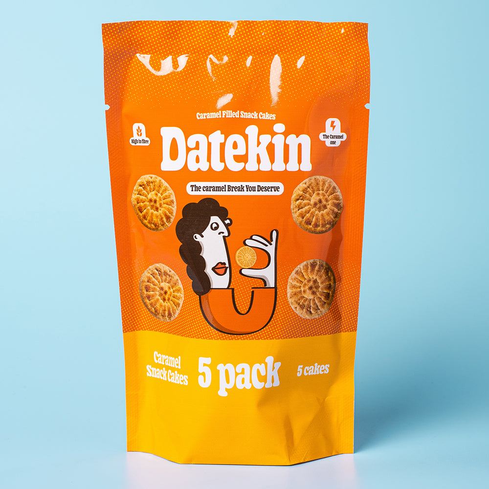 Datekin Caramel Filled Cakes (1 x 5 pack)