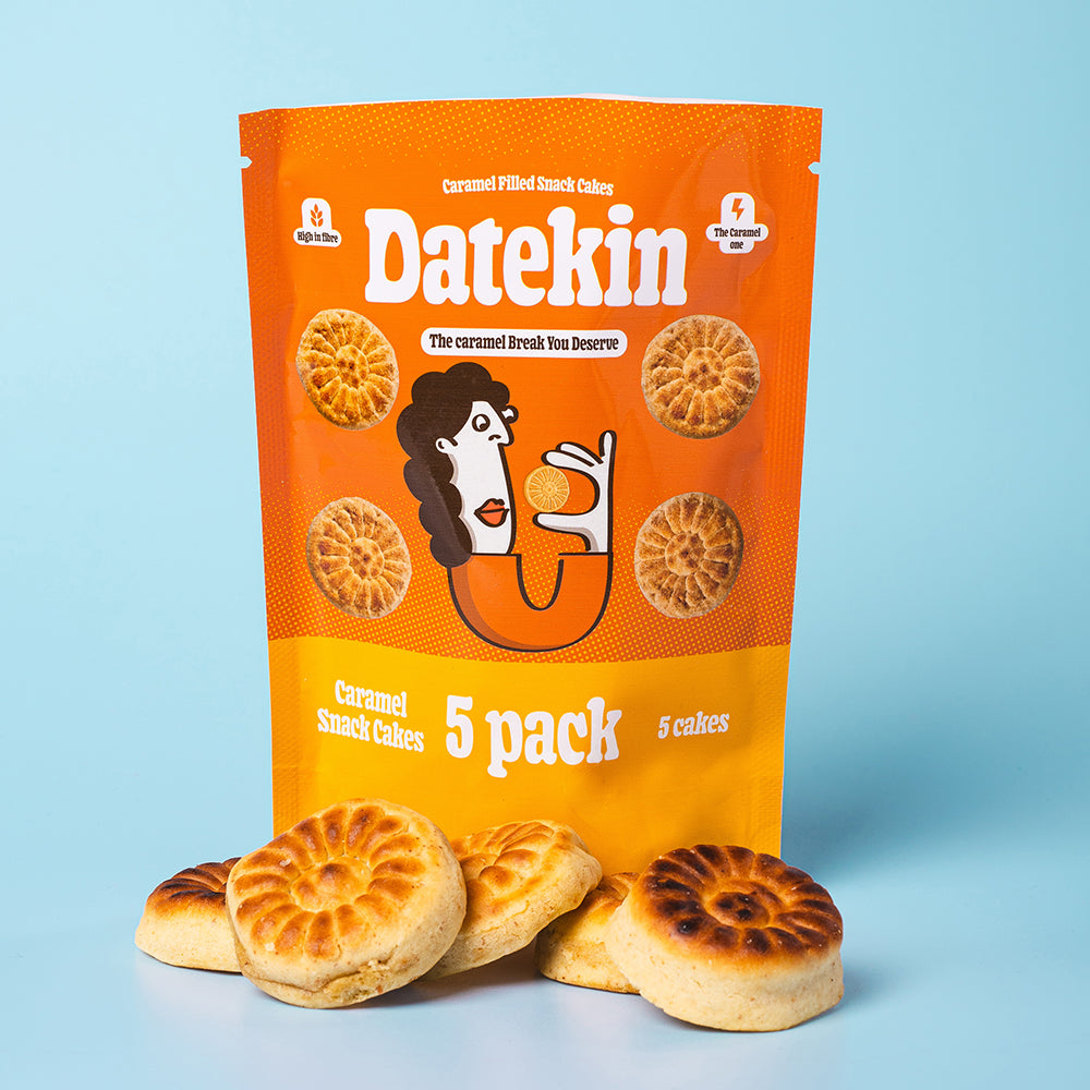 Datekin Caramel Filled Cakes (12 x 5 pack)