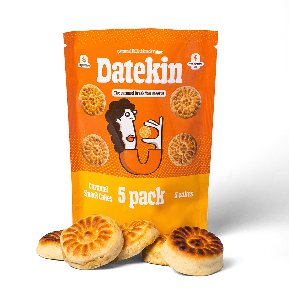 Datekin Caramel Filled Cakes (12 x 5 pack)