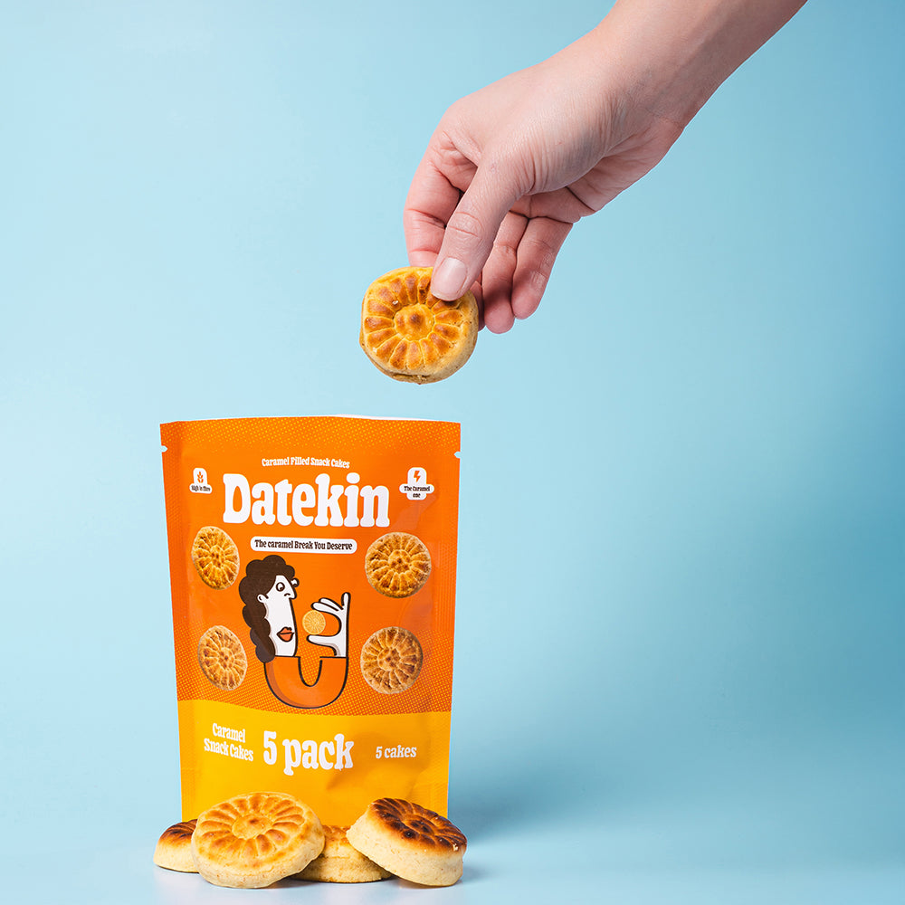 Datekin Caramel Filled Cakes (1 x 5 pack)