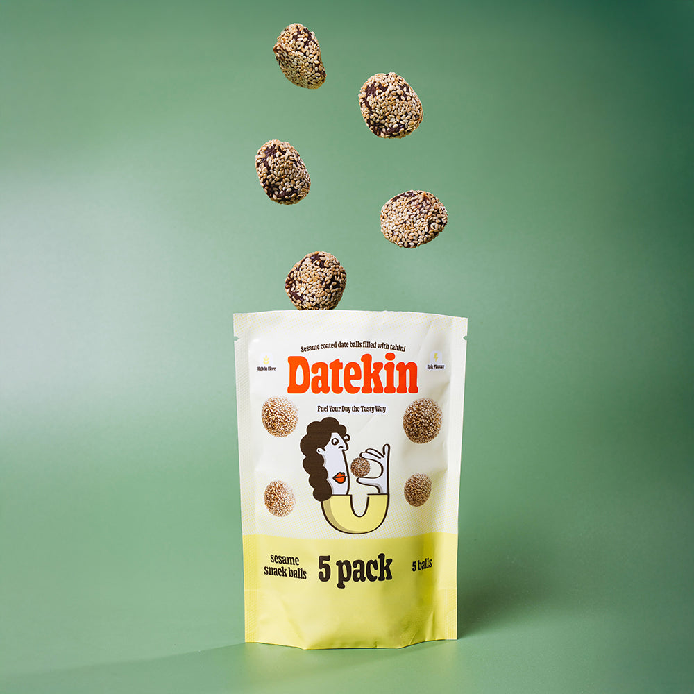 Datekin Sesame Coated Date Balls Filled with Tahini (1 x 5 Pack)