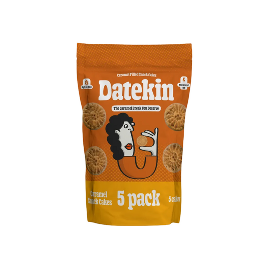 Datekin Caramel Filled Cakes (1 x 5 pack)