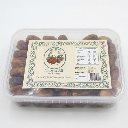 SaveADate Nabtat Ali Dates – 1kg Premium Saudi Arabian Dates